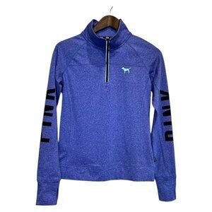Victoria's Secret Pink Ultimate Half Zip Pullover Jacket, Small, Purple/BlackEUC